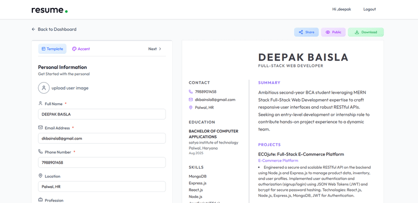 Deepak | Web Developer